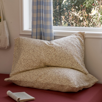 塔塔家居   2025新款全棉纯棉双层纱枕套单品单枕套枕套单件 满天星