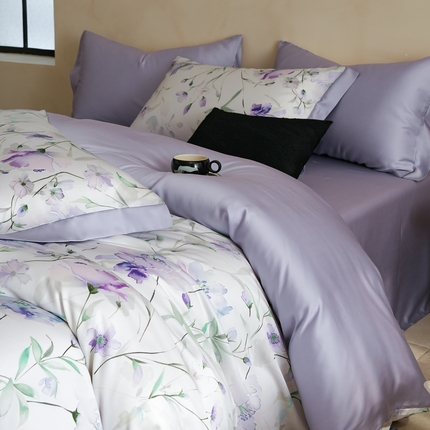 91家纺网 家纺一手货源 找家纺 （总）本制 2025新款水洗真丝印花四件套