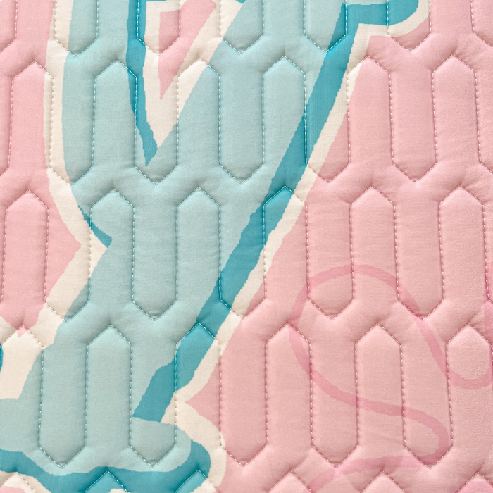 91家纺网 家纺一手货源 找家纺 金爱家 2025新款海绵宝宝乳胶凉席床席款凉席席子 床席款-爱喝海绵宝宝粉