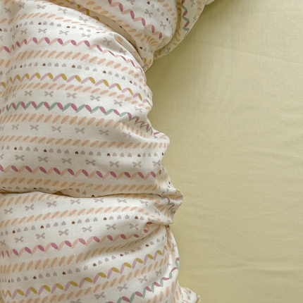 91家纺网 家纺一手货源 找家纺 塔塔家居  2025新款全棉纯棉双层纱被套单品单被套被套单件 波浪条