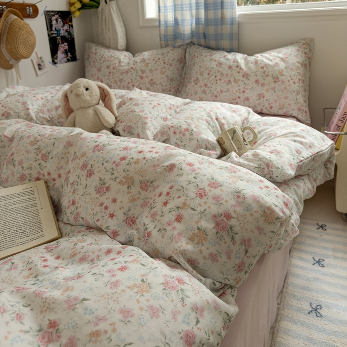 91家纺网 家纺一手货源 找家纺 塔塔家居  2025新款全棉纯棉双层纱被套单品单被套被套单件 花序