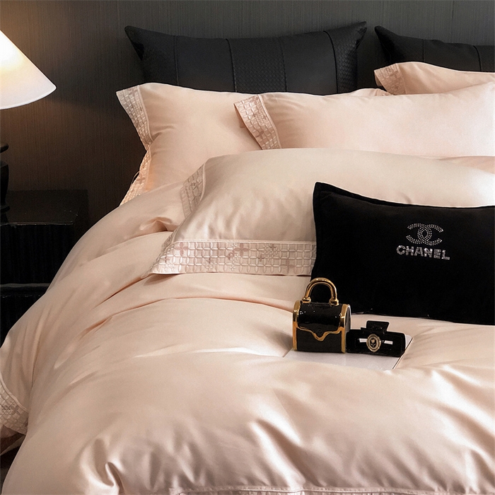 91家纺网 家纺一手货源 找家纺 保罗圣迪奥 2025新款简约款全棉长绒棉四件套—星阑 星阑-玉色