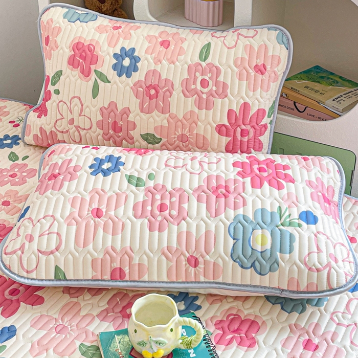 91家纺网 家纺一手货源 找家纺 贝扬思家纺 2025新款亲肤舒适可爱乳胶凉席席子系列 半纸恋章