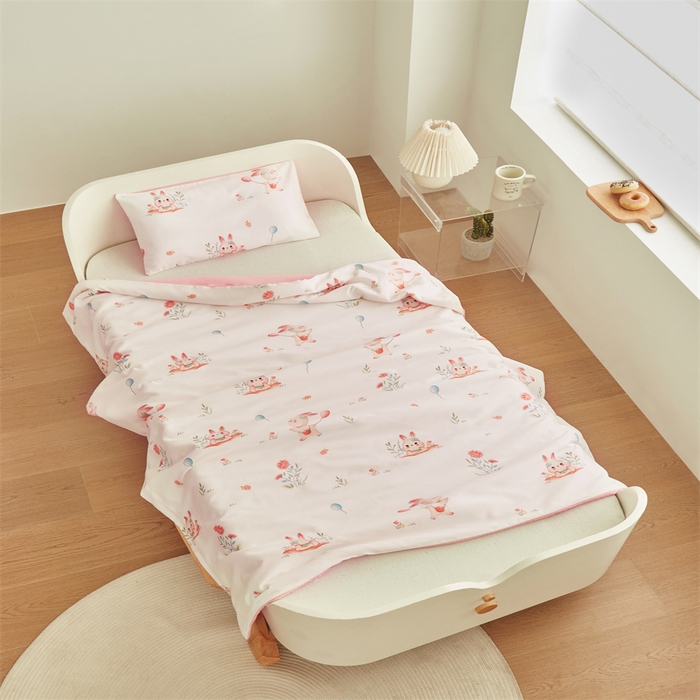 91家纺网 家纺一手货源 找家纺 艾佳宝贝 2025A类儿童全棉多功能单被套可拆式夏被四季被子 春日游玩