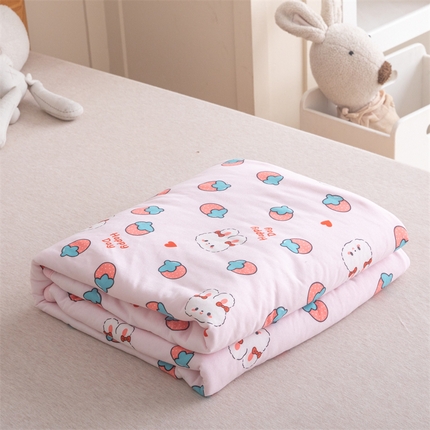 91家纺网 家纺一手货源 找家纺 （总）艾佳宝贝 2025新款A类豆豆针织儿童多功能盖毯安抚夏被-实拍