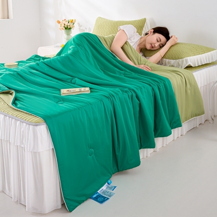 91家纺网 家纺一手货源 找家纺 （总）2025新款直播新款凉感丝超柔印花夏凉被