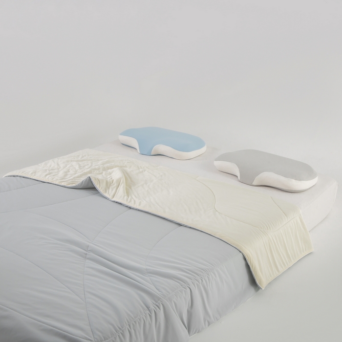 91家纺网 家纺一手货源 找家纺 锦禾穗 2025新款高克重双面锦氨凉感冰菓裸感被 高级灰