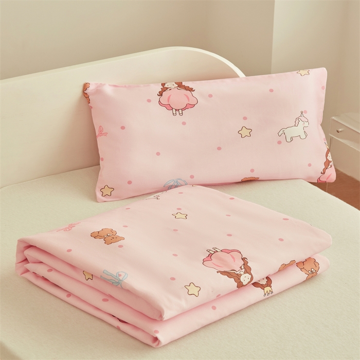 91家纺网 家纺一手货源 找家纺 艾佳宝贝 2025A类儿童全棉多功能单被套可拆式夏被四季被子 甜甜小公主