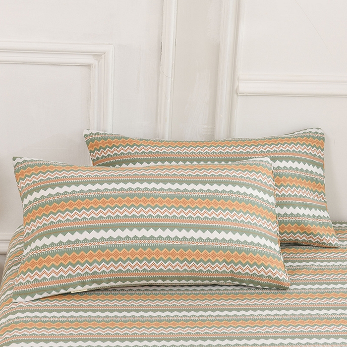 91家纺网 家纺一手货源 找家纺 红日子纺织品 2025新款艾草老粗布床单印花凉席三件套 简爱