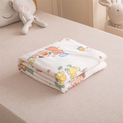 91家纺网 家纺一手货源 找家纺 （总）艾佳宝贝 2025新款A类豆豆针织儿童多功能盖毯安抚夏被-实拍