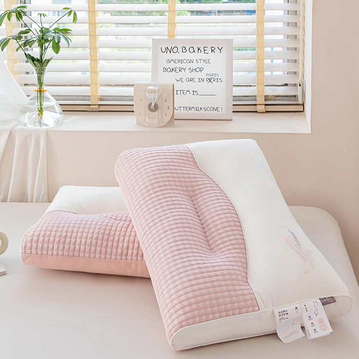 91家纺网 家纺一手货源 找家纺 大熊枕芯 2025新款安颈1号冰豆豆枕芯 安颈1号-粉