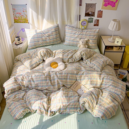 耀悦家纺 2025新款12868纯棉四件套全棉套件第二弹 摩登线描小狗