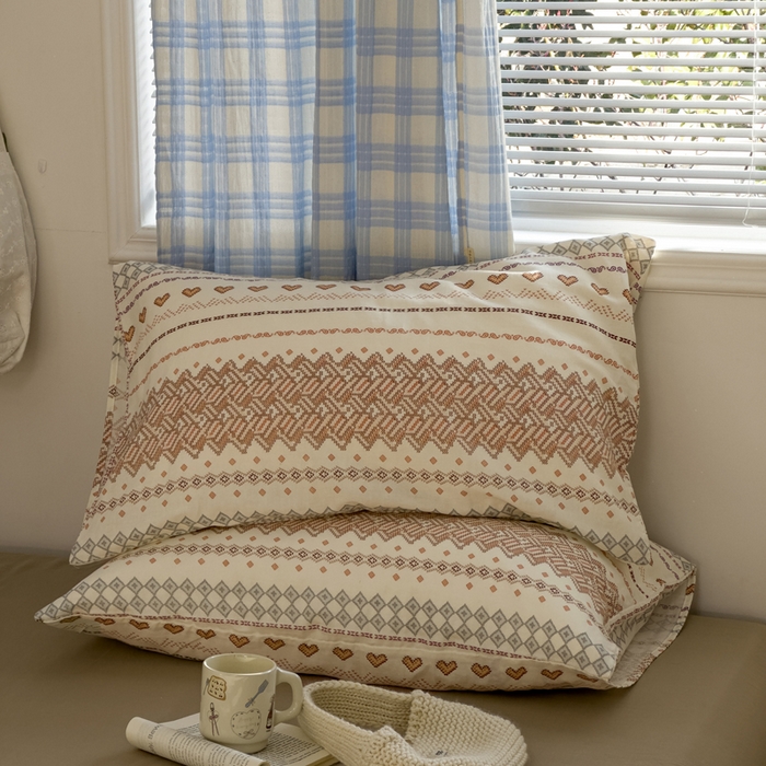 91家纺网 家纺一手货源 找家纺 塔塔家居  2025新款全棉纯棉双层纱床单床笠单品 春和日丽