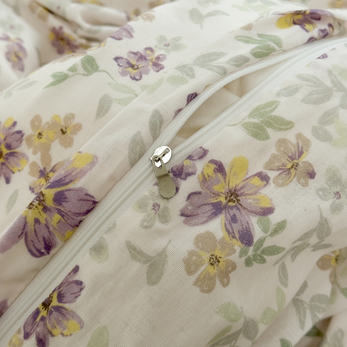 91家纺网 家纺一手货源 找家纺 塔塔家居  2025新款全棉纯棉双层纱四件套 半夏