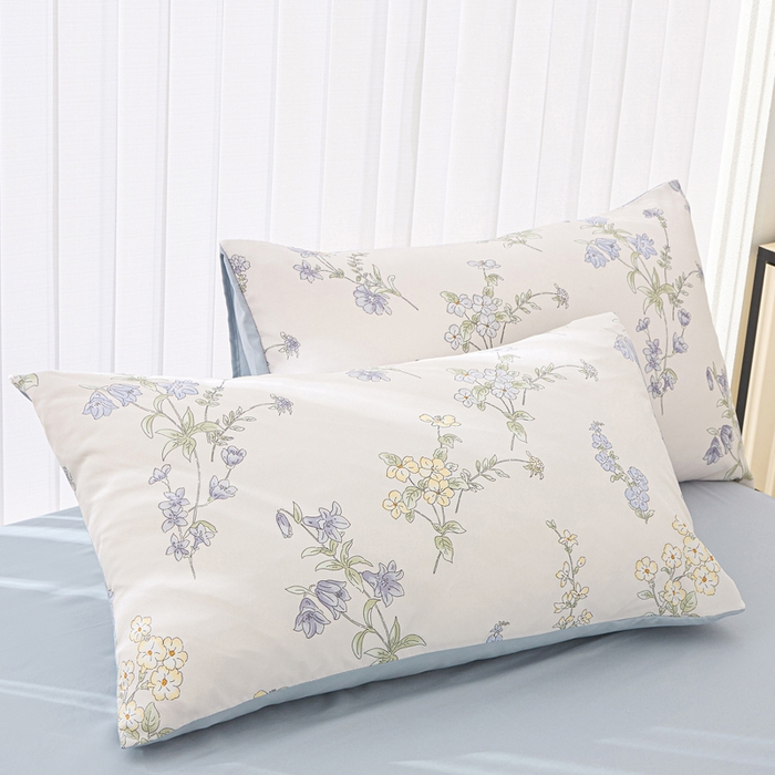 91家纺网 家纺一手货源 找家纺 蕾诺家纺 2025新款直播新款A类有氧提花云纱棉圆角吊边工艺四件套学生三件套 铃兰