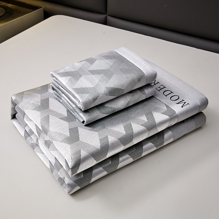 91家纺网 家纺一手货源 找家纺 全季家居 2025新款5A抗菌3D立体冰柔凉感冰丝席 菱形-银灰 床席款