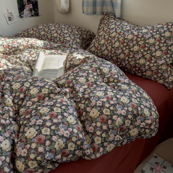 91家纺网 家纺一手货源 找家纺 塔塔家居  2025新款全棉纯棉双层纱被套单品单被套被套单件 如愿芳华