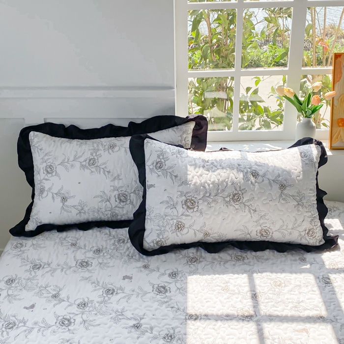 91家纺网 家纺一手货源 找家纺 佳品居 2025新款赫本风床盖四件套 赫本风-玫瑰花园