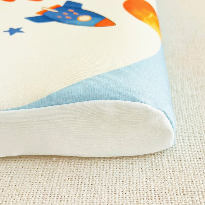 91家纺网 家纺一手货源 找家纺 梵赫 2025新款全棉A类儿童针织棉记忆枕（可拆卸） 开车恐龙 30*50  含芯