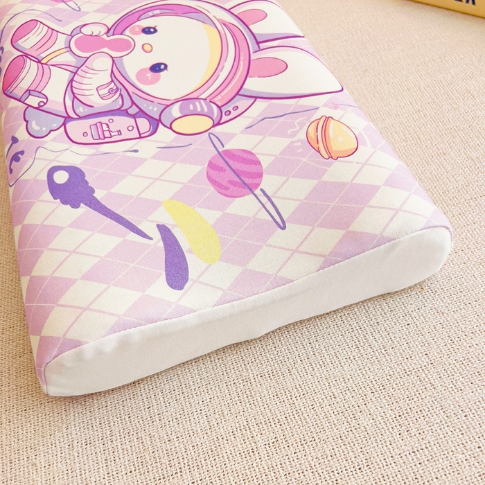 91家纺网 家纺一手货源 找家纺 梵赫 2025新款全棉A类儿童针织棉记忆枕（可拆卸） 太空兔兔 单枕套