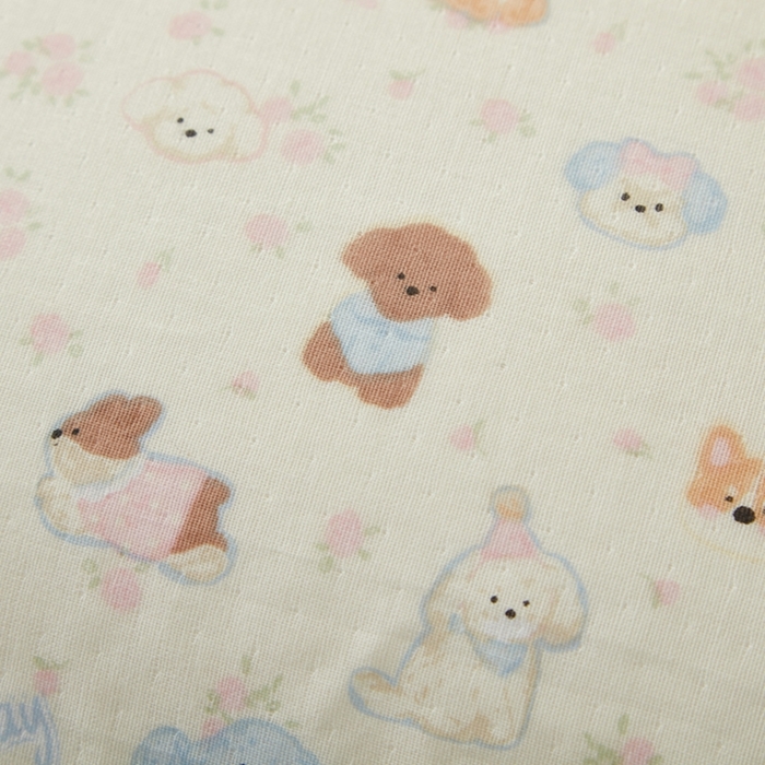 91家纺网 家纺一手货源 找家纺 2025款A类母婴级全棉双层纱枕套_4032 泡芙狗