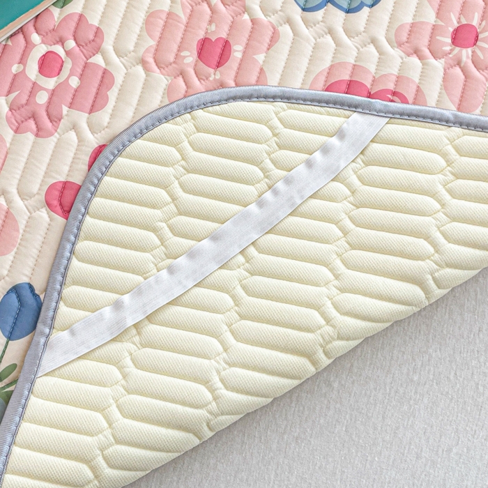 91家纺网 家纺一手货源 找家纺 贝扬思家纺 2025新款亲肤舒适可爱乳胶凉席席子系列 半纸恋章