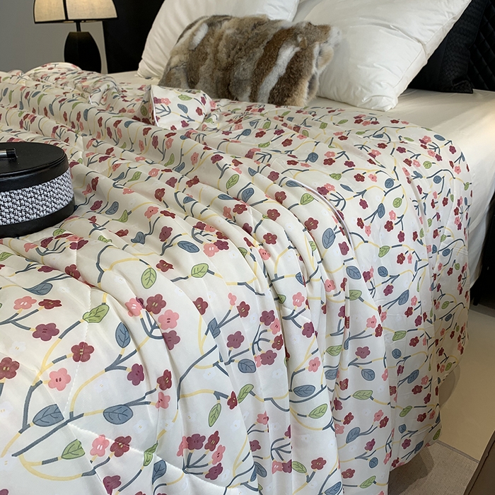 91家纺网 家纺一手货源 找家纺 奈萝家纺 2025新款冰皮凉感丝夏被空调被 觅屿