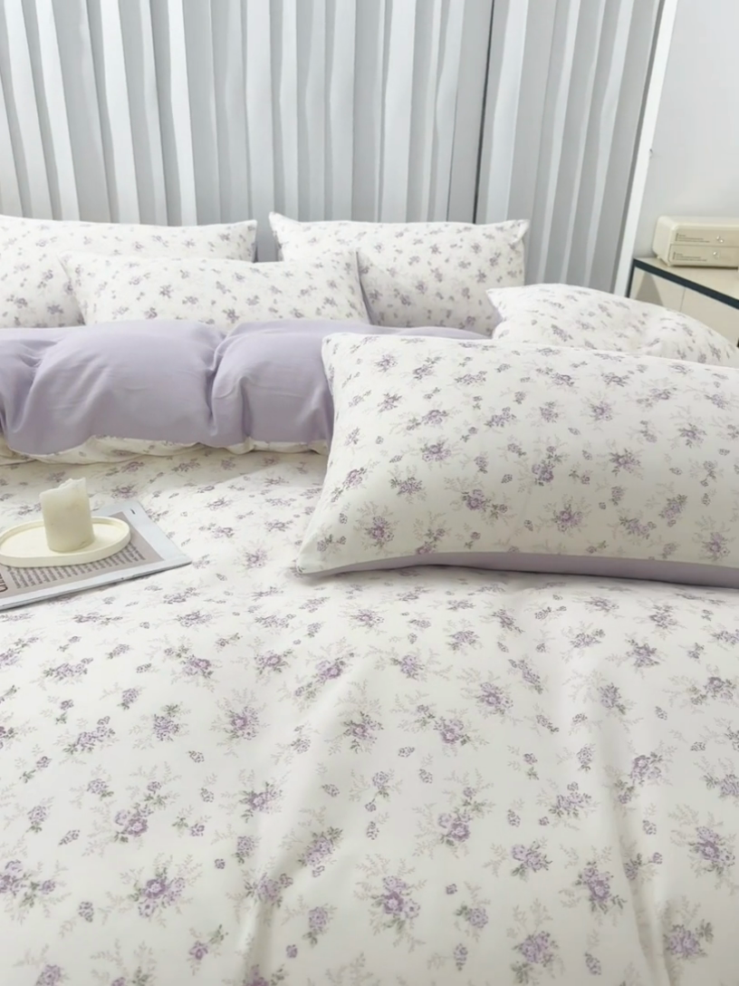 91家纺网 家纺一手货源 找家纺 蕾诺家纺 2025新款直播新款A类有氧提花云纱棉圆角吊边工艺四件套学生三件套 西塘