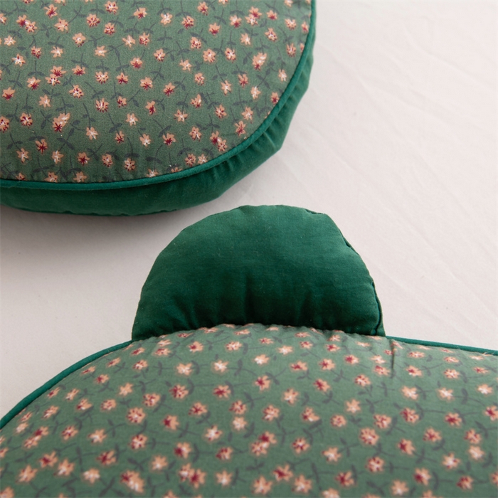 91家纺网 家纺一手货源 找家纺 大熊枕芯 2025新款熊猫全棉碎花荞麦枕 熊猫荞麦枕-绿