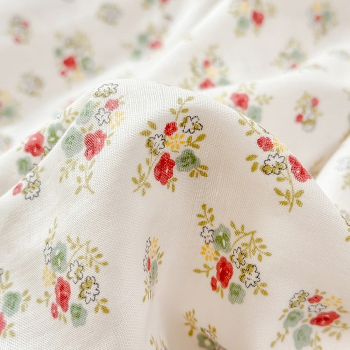 91家纺网 家纺一手货源 找家纺 晨晨家纺2025新款全棉双层花边双层纱四件套 花知晓