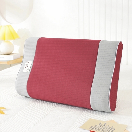 2025新款TW韩式拼接高低枕 深红
