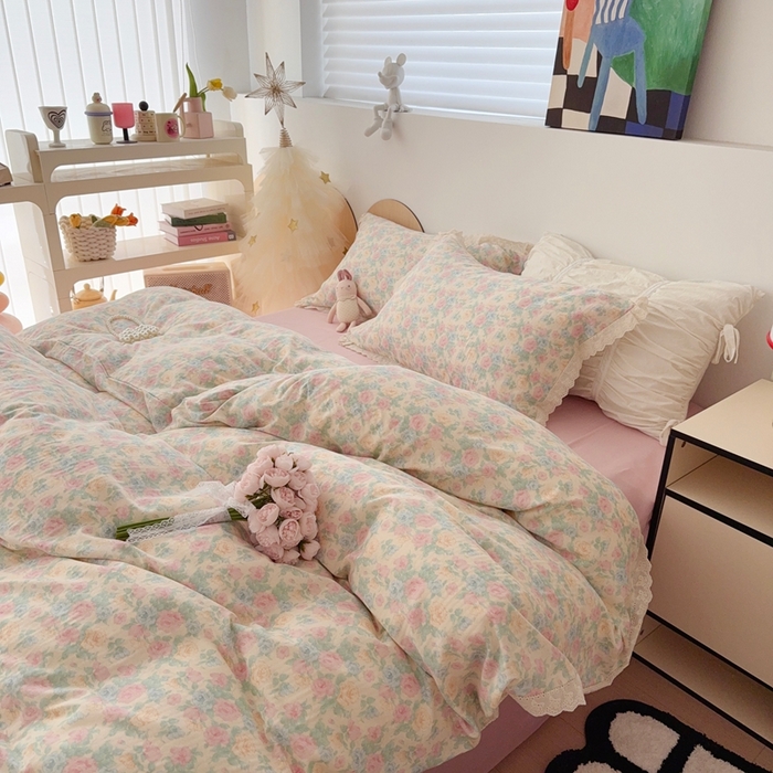 91家纺网 家纺一手货源 找家纺 于果 2025新款全棉双层纱花边款 佩洛斯