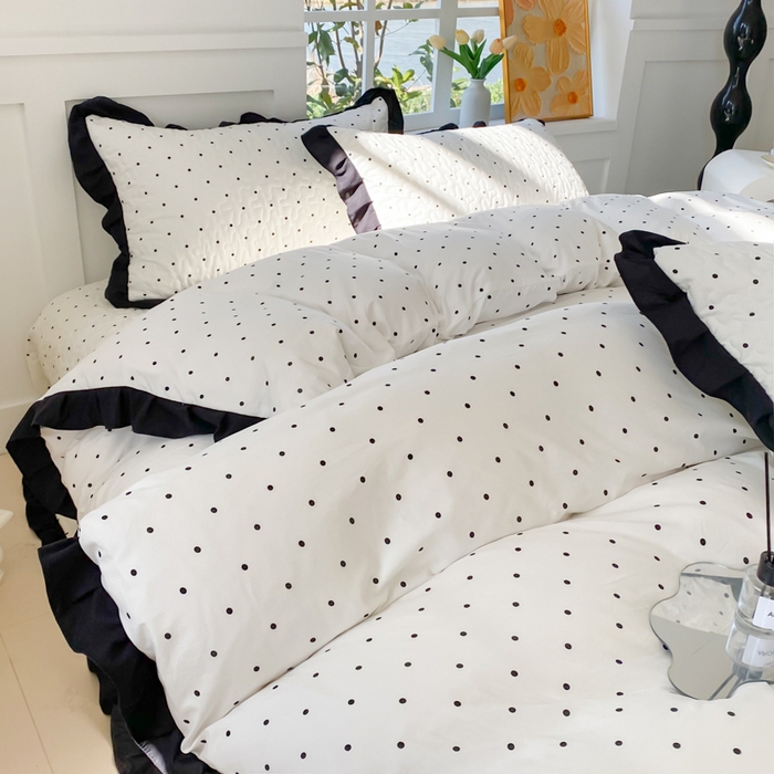 91家纺网 家纺一手货源 找家纺 佳品居 2025新款赫本风床盖四件套 赫本风-点点微爱