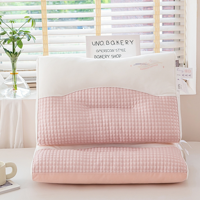 91家纺网 家纺一手货源 找家纺 大熊枕芯 2025新款安颈1号冰豆豆枕芯 安颈1号-粉