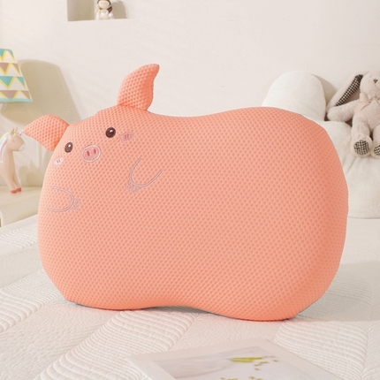 91家纺网 家纺一手货源 找家纺 温蔓2025新款卡通猫肚枕 豆沙35*55整体(记忆棉）