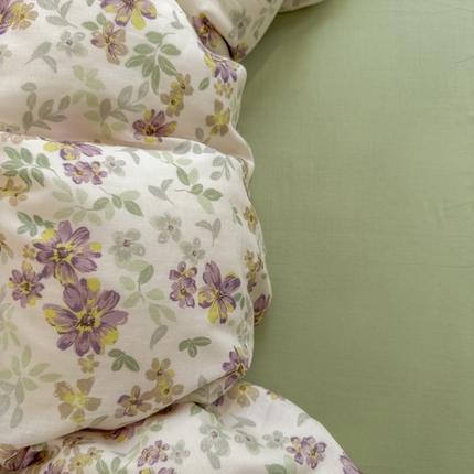 塔塔家居  2025新款全棉纯棉双层纱被套单品单被套被套单件 半夏