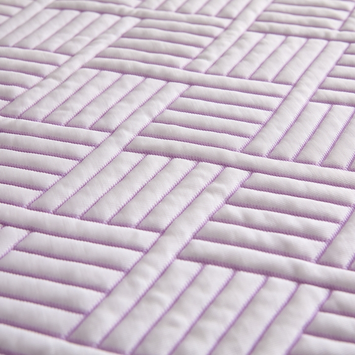 91家纺网 家纺一手货源 找家纺 2025新款韩国外贸爆款加厚PE中分子凉感豆豆软席 时空紫-床席款