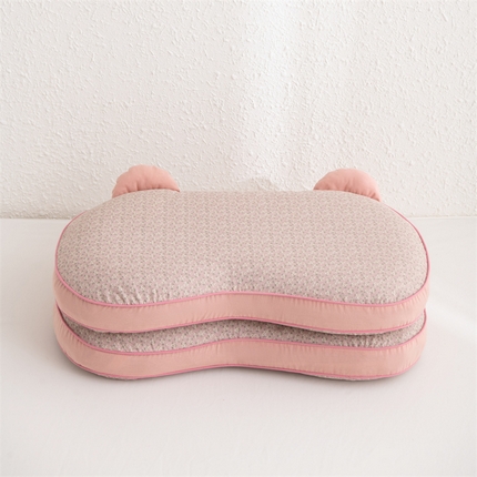 91家纺网 家纺一手货源 找家纺 大熊枕芯 2025新款熊猫全棉碎花荞麦枕 熊猫荞麦枕-粉