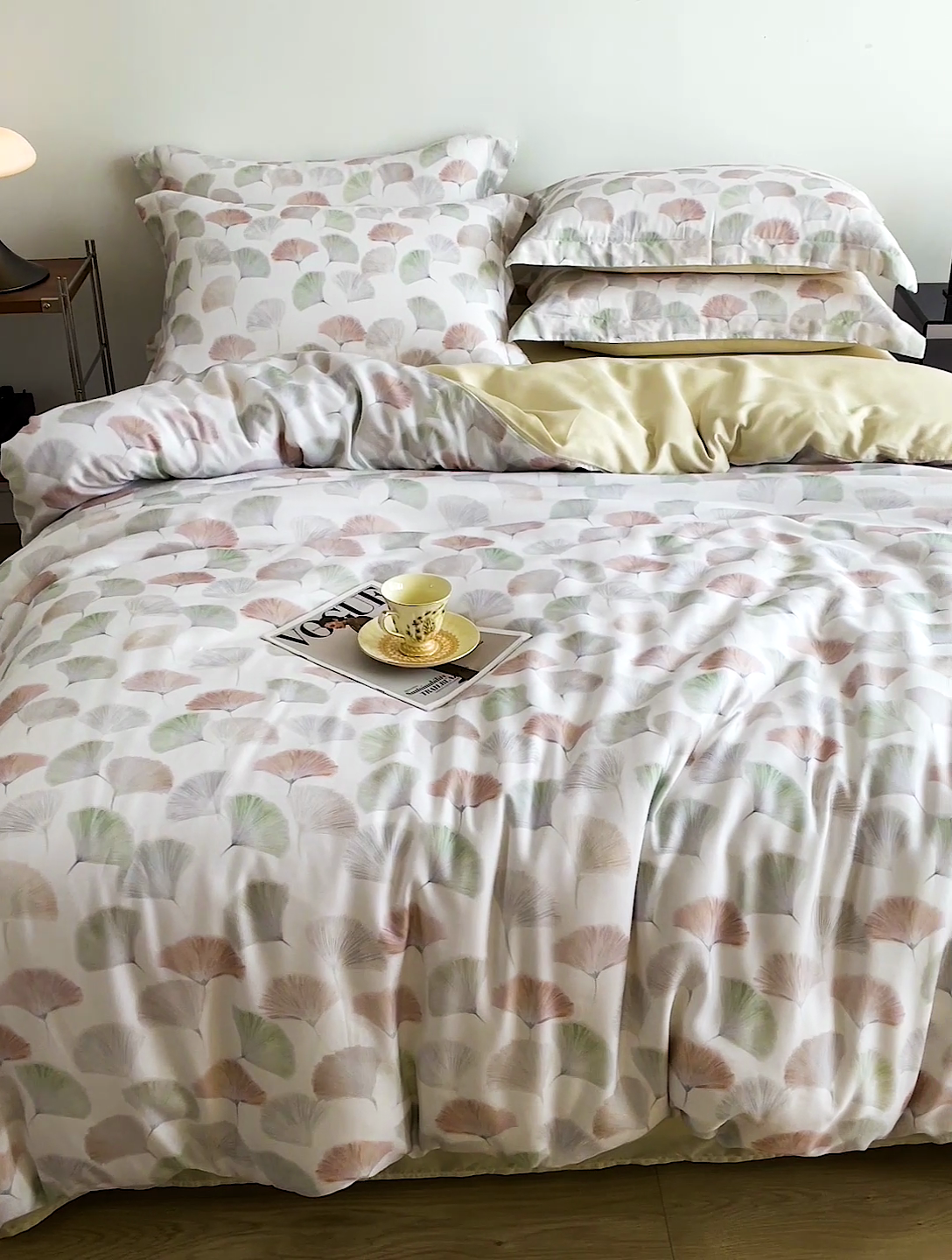 91家纺网 家纺一手货源 找家纺 棉生活家纺 2025新款天丝莱赛尔印花四件套 林间秘信