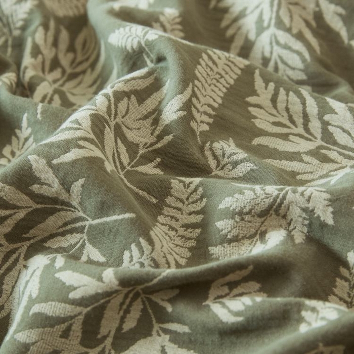 91家纺网 家纺一手货源 找家纺 2025新款全棉色织双层纱纽扣款四件套 扶苏-绿