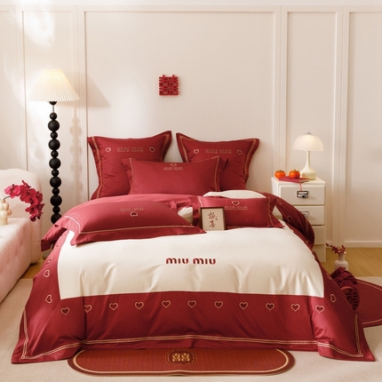 慕晨2025新款50s澳棉全棉婚庆四件套控价卷后398元起 喜庆缪缪