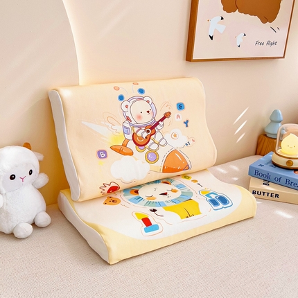 91家纺网 家纺一手货源 找家纺 （总）梵赫 2025新款全棉A类儿童针织棉记忆枕（可拆卸）