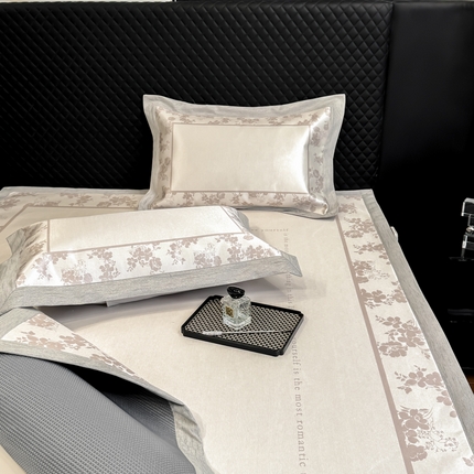 91家纺网 家纺一手货源 找家纺 （总）本希2025春夏新款可水洗冰丝席花漾数码印花法式系列