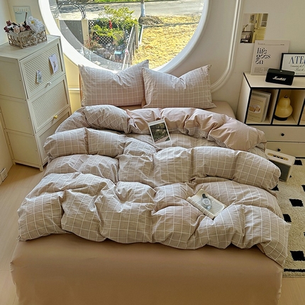 91家纺网 家纺一手货源 找家纺 （总）田野 2025新款全棉水洗棉提花锦绣系列四件套