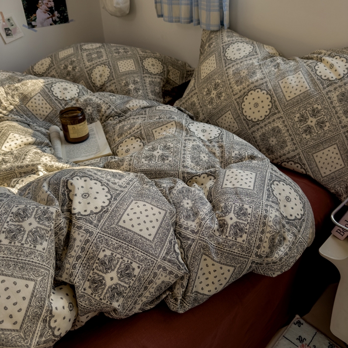 91家纺网 家纺一手货源 找家纺 塔塔家居  2025新款全棉纯棉双层纱被套单品单被套被套单件 南岛日记