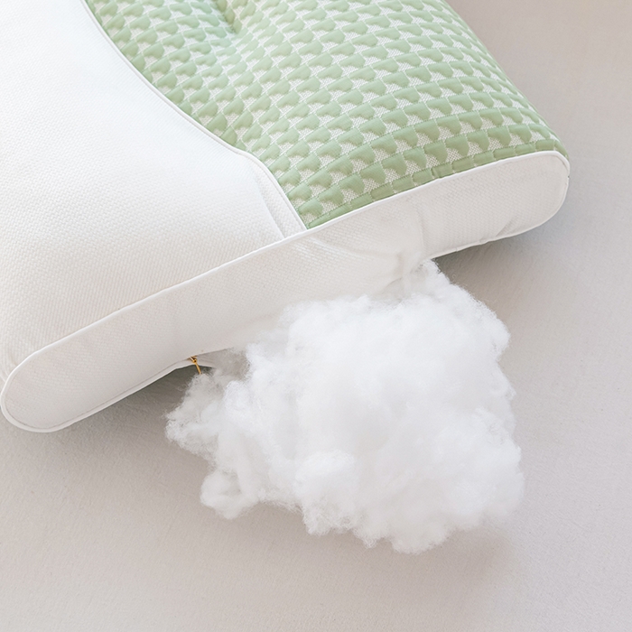 91家纺网 家纺一手货源 找家纺 大熊枕芯 2025新款安颈1号冰豆豆枕芯 安颈1号-绿