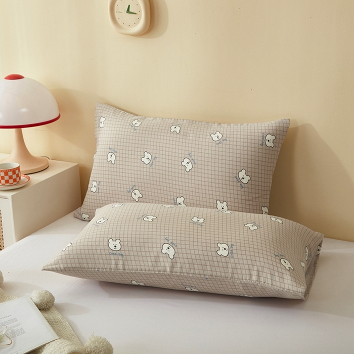 91家纺网 家纺一手货源 找家纺 2025款A类母婴级全棉双层纱枕套_4032 汪格小熊