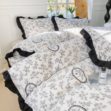 佳品居 2025新款赫本风床盖四件套 赫本风-澜音花香