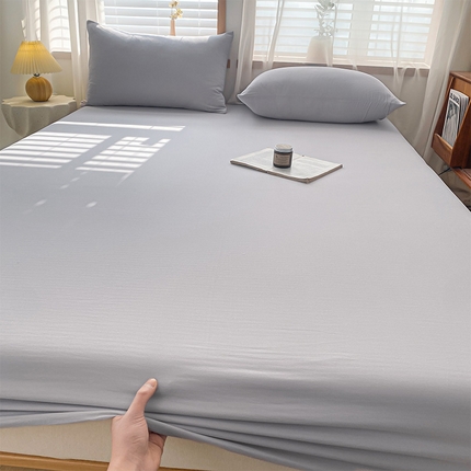 91家纺网 家纺一手货源 找家纺 （总）耀悦家纺 2025新款A类人字纹提花水洗棉单品系列-单床笠