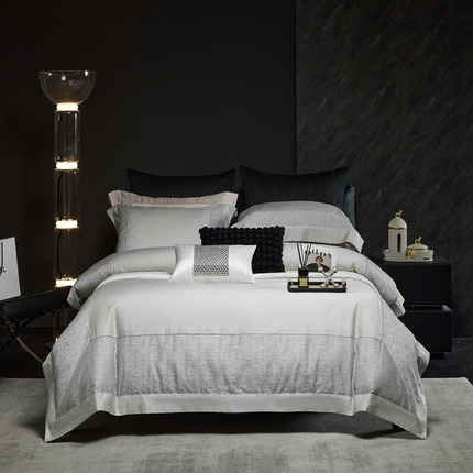 时亿家居 2025新款色织提花四件套-温妮莎 温妮莎 雾灰